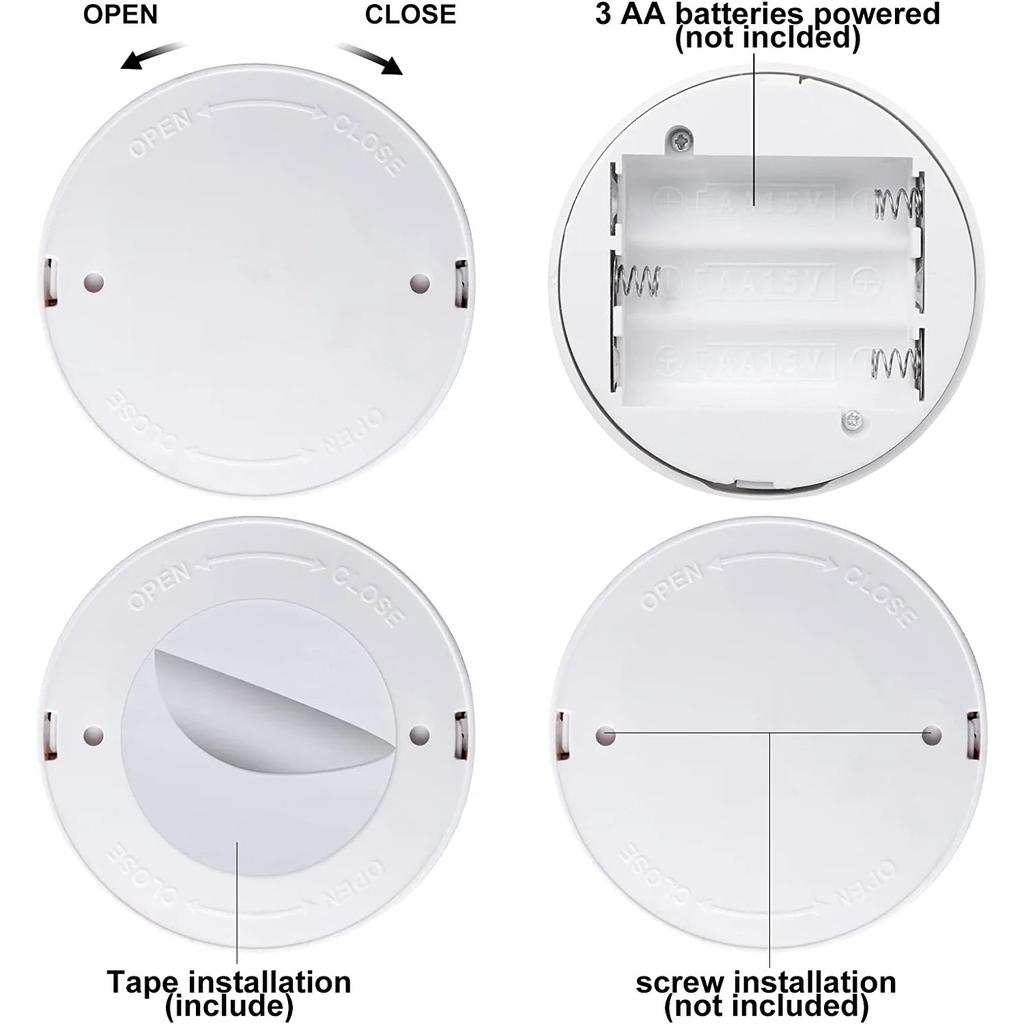 2Pack Remote Wireless LED Spotlights Rotatable Accent Lights Battery Powered Puck Picture Lights Indoor Closet Lights Wall Lamp