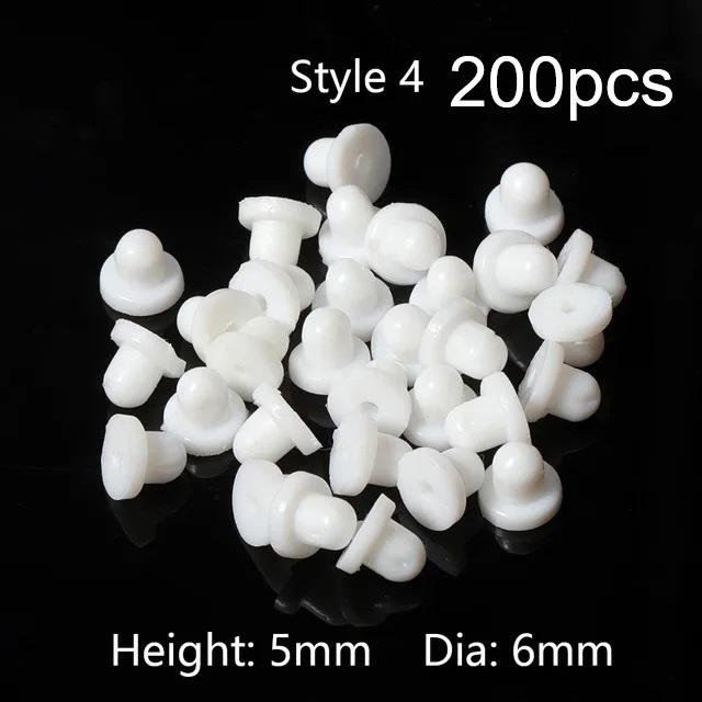 50pcs-1000pcs Soft Silicone Rubber Earring Back Stopper for Stud Earrings DIY Earring Findings Accessories Bullet Tube Ear Plugs
