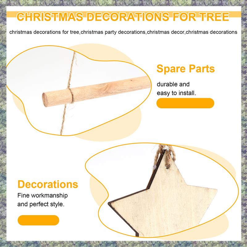 WON DIY Wooden Christmas Tree Wooden Wall Hanging Christmas Tree New Year Decoration For Home Ornaments