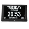 Digital Calendar Clock 8in Large Display Date Time with Reminders Day Night Dimmable Key Remote Control Desk Wall