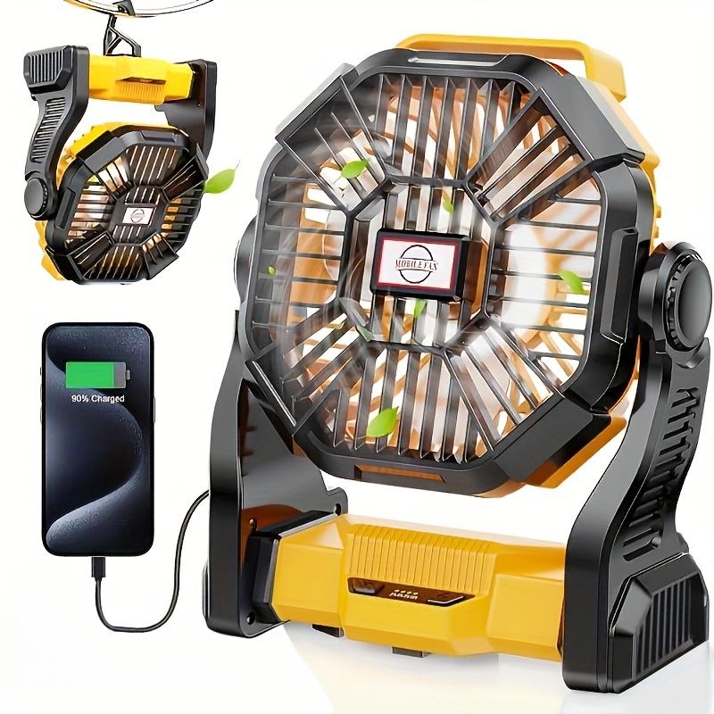 Charging+lighting+fan 3 In 1 Electric Camping Fan, Portable Tent Fan with LED Lantern Suitable for Barbecue or Travel Operation Fan