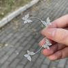 Korean Style Butterfly Ear Clips Without Piercing For Women Sparkling Zircon Ear Cuff Clip Earrings Wedding Party Jewelry Gifts