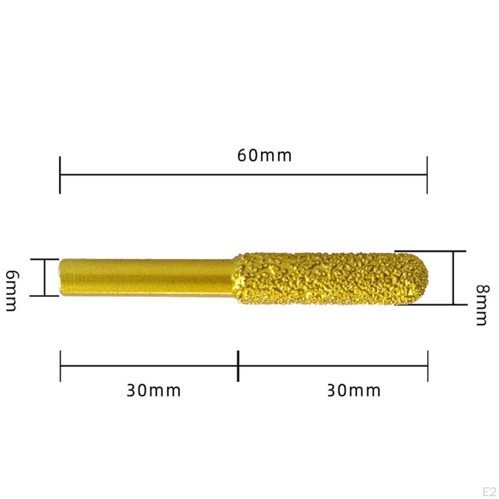 Diamond Bur Drill Bit, Grinding Head, Mounted Tip, Bit for Stone Carving