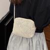 Summer Woven Small Bag Women's 2025 New Fashion Trend Chain Messenger Bag Simple Casual Straw Woven Small Square Bag