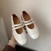 Retro Silver Sports Ballet Mary Jane Women's Shoes 2025 New Platform Casual Versatile Flat Velcro Single Shoes