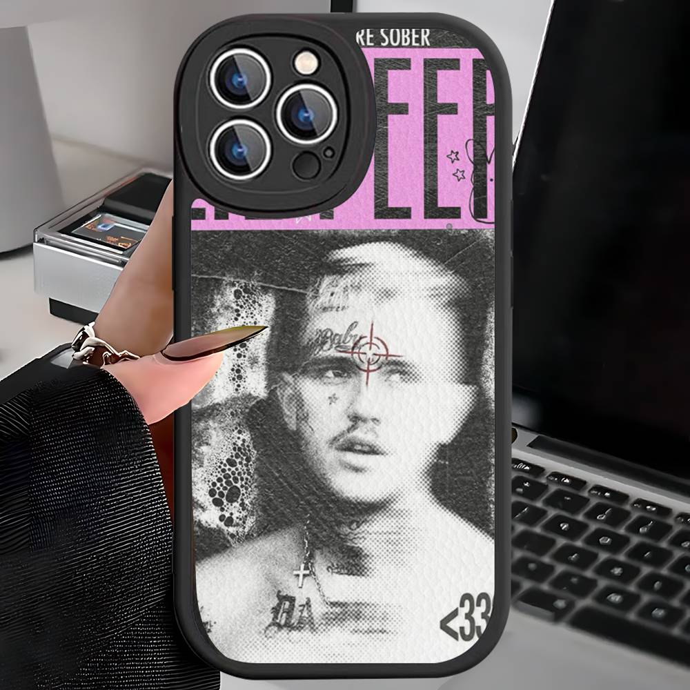 Emo Rapper Lil Peep Phone Case For IPhone 16 15 14 11 12 13 Pro Max Plus Back Leather Shell