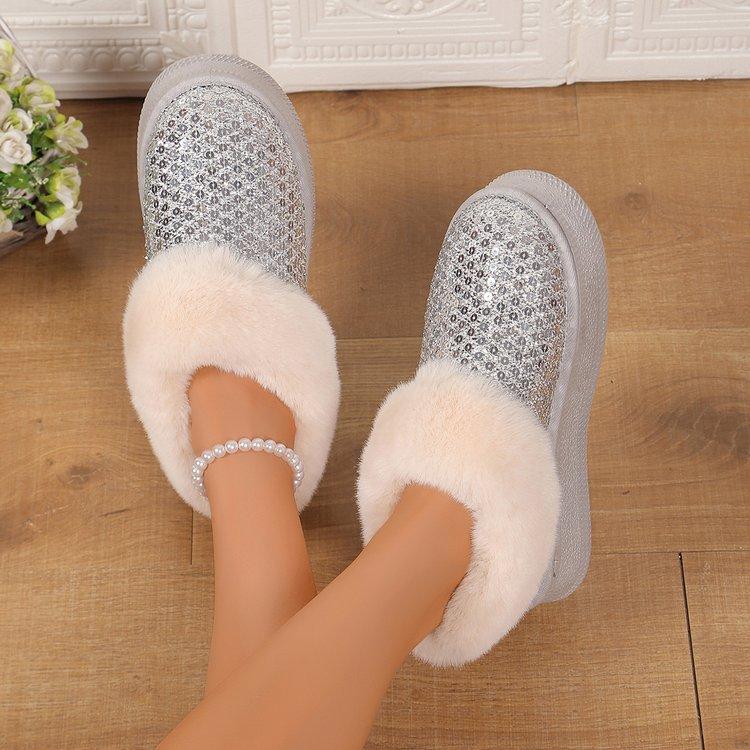 

Трансграничные большие размеры пайеток на платформе женские ботинки 2024 года новые европейские и американские модные универсальные повседневные ботильоны 42 серебряный