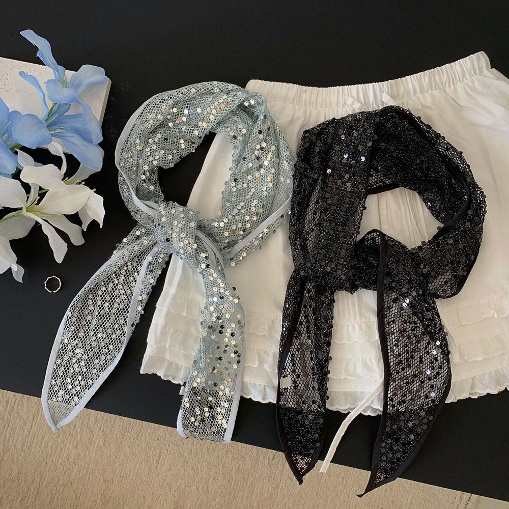 Nuova Bandana Scarf Sequin Y2K Triangolare Head Wrap Cintura a Catena Vita Accessorio Per Donne Sexy Trendy Orlo Gonna Decorazione Foulard Retro