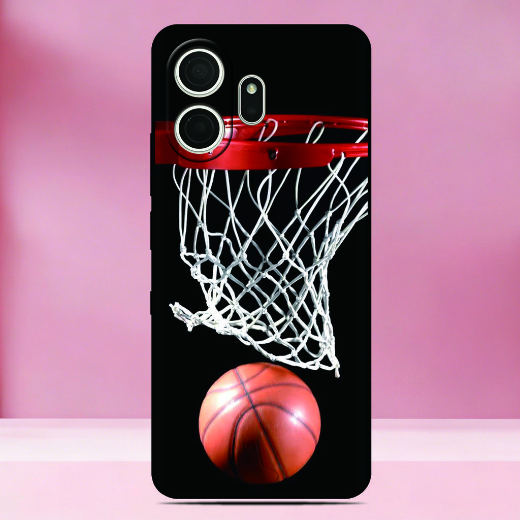 Basketball Sport Phone Case For TCL NxtPaper 70 Pro 5G Painted TPU Black Back Cover Soft Silicone Funda Screen Protector Film