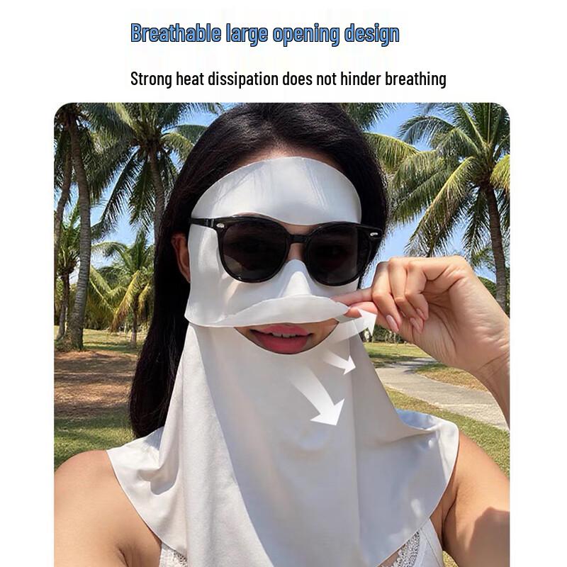 Ice Silk Full Face & Neck Protection Mask