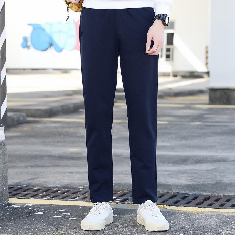 

Мужские вязаные спортивные штаны свободного кроя - Весенне-осенние повседневные прямые штаны больших размеров 3XL