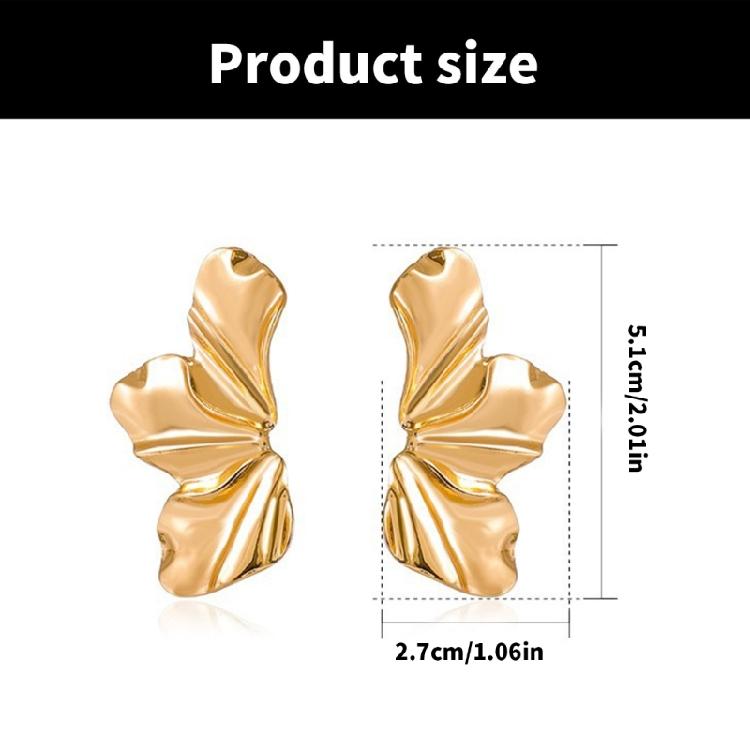 Modern Sturdyt Alloy Earrings With Artistics Petal Designs Portable for Enhancing Any Outfits In Your Wardrobe