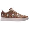 Coach Peanuts X  Leather Snoopy Print Low Top Lace Up Sneakers Men Sneakers Brown CBZ76-TN2