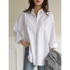 GMXIA Women's Fashion Casual Leisure Solid Color Print Long Sleeve POLO Neck Blouses & Shirts
