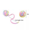 Cat Toys Colorful Yarn Balls with Bell Sounding Interactive Chewing Toy for Kitten Stuffed Toy Ball Cat Supplies