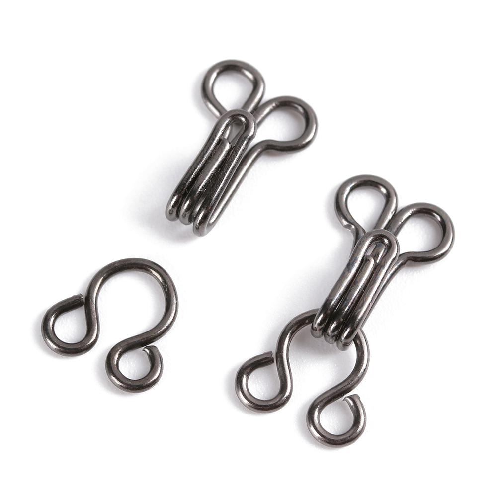 

100pcs Invisible Bra Underwear Sewing Hook Eye Metal Buckle Button Collar Clothing Sweater Buckle Accessories Bra Hooks Eyes 11.5mm чёрный