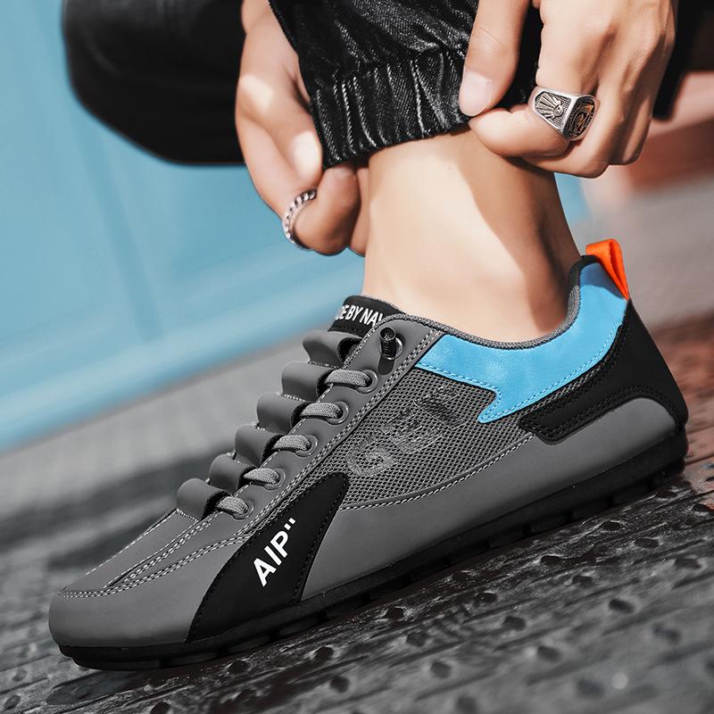 Мужская нескользящая износостойкая модная дышащая обувь с сеткой для спорта и отдыха — фото 19