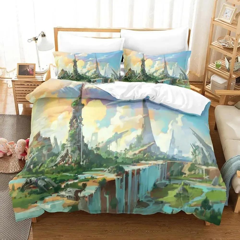 Comforter 3D Print Anime Game My Time At Sandrock Bedding Set Single Twin Full Queen King Size Bed Set Adult Kid Bedroom S