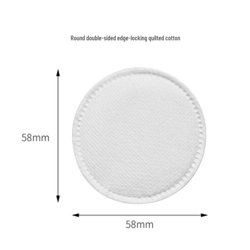 Pure Cotton Pearl Texture Makeup Remover Pads - Thick, Disposable, Round Cleansing Wipes