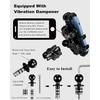 BRCOVAN Motorcycle Fork Stem Phone Mount Holder With Vibration Dampener, Heavy Duty Cellphone Cradle Fit Stem Tubes 12Mm-25.4Mm In Diameter,