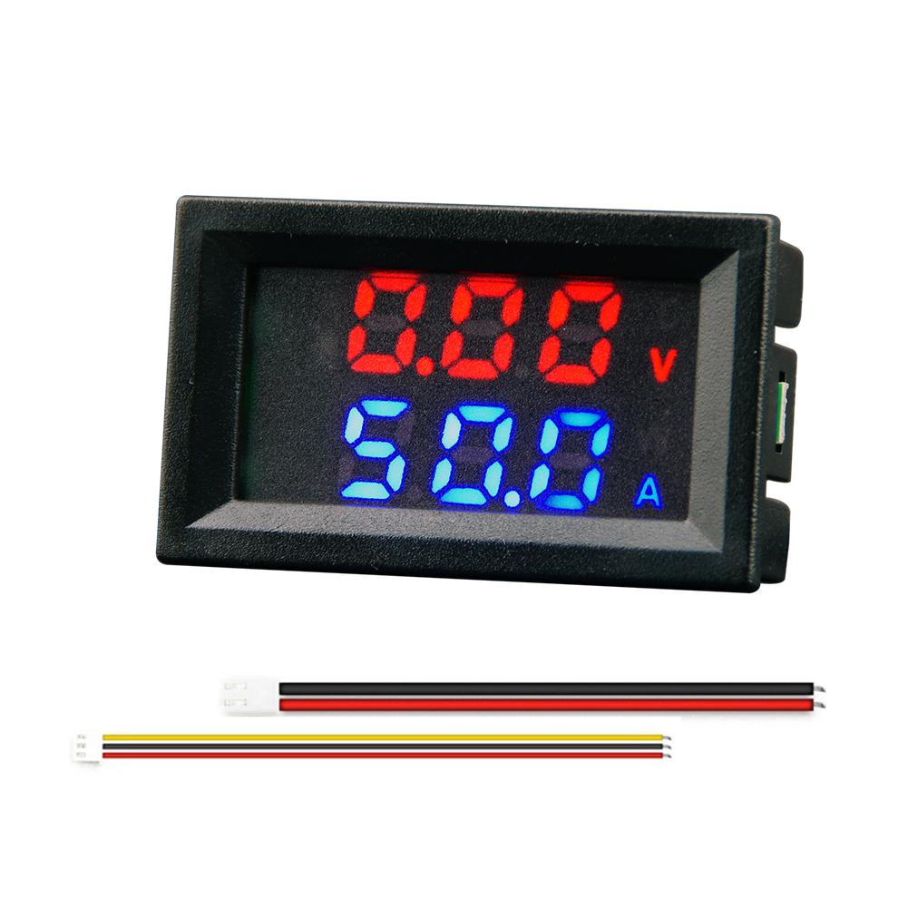 10A/50A/100A Amp Volt Gauge Dual LED Display Voltage Current Meter High Precision Voltage Current Meter Tester Measurement Tools