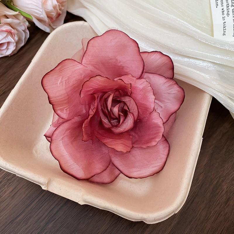High-End Forest Style Lily Flower Hair Clip - Aesthetic Simulation Shark Grip for Women