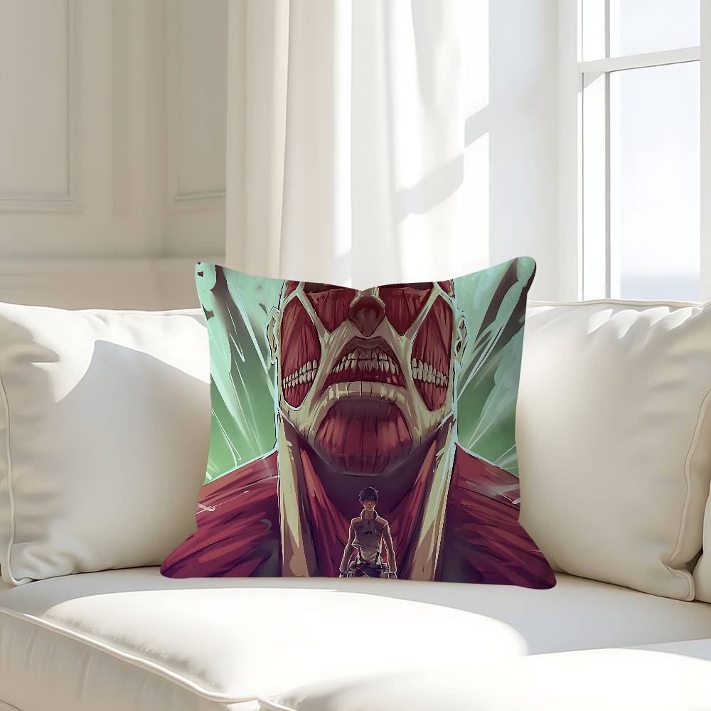 Anime Attack ON Titan Office Cushion Pillowcase Car Cushion Cover45X45CM Lumbar Pillowcase Sofa Pillowcover