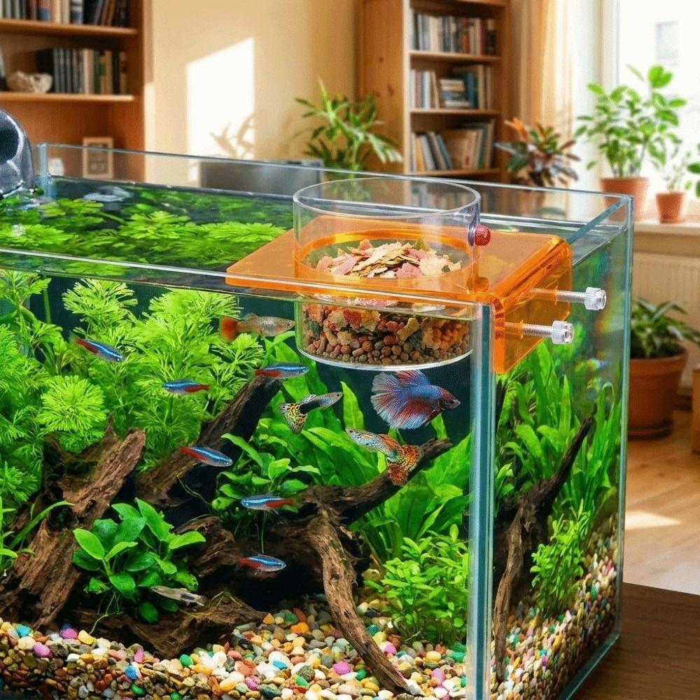Plastic Fish Tank Feeder Fixed Point Feeding Feed Holder Saltwater Marine Tank