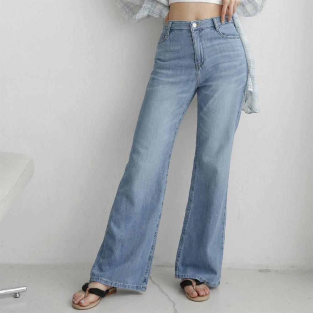 New Arrivals Open Run Women Bootcut Big Size Wash Denim Non Stretch Wide Fit