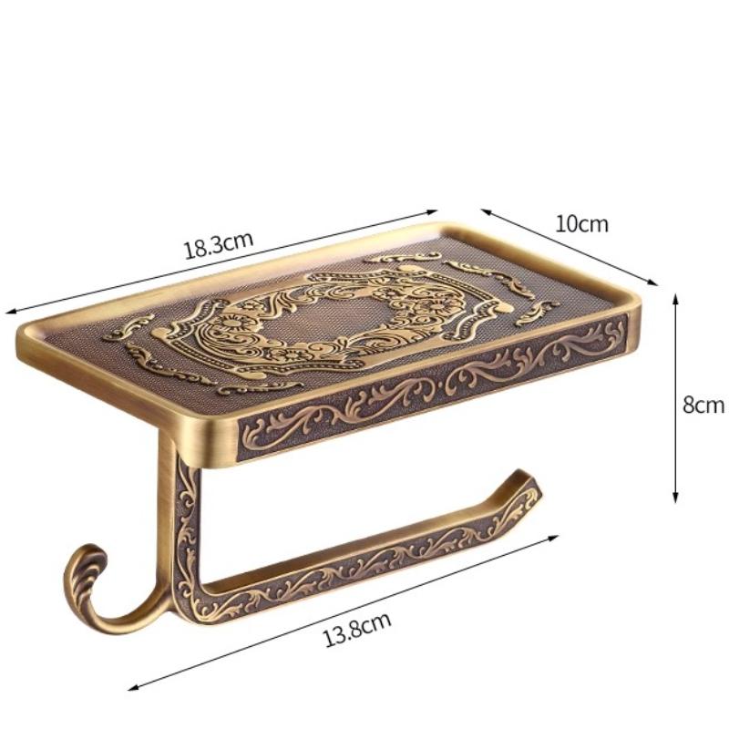 Vintage Classic Wall Mounted Toilet Paper Holder Antique Brass Roll Tissue Box Bathroom Accessories Napkin Holder