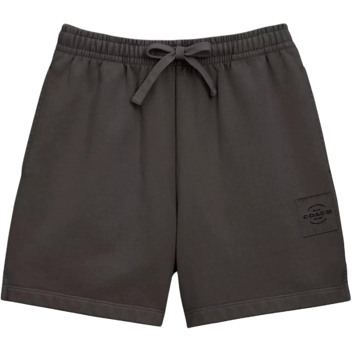 Coach Solid Color Letter Print Lace-Up Straight Leg Casual Shorts Women shorts Black CR033-SMO XS