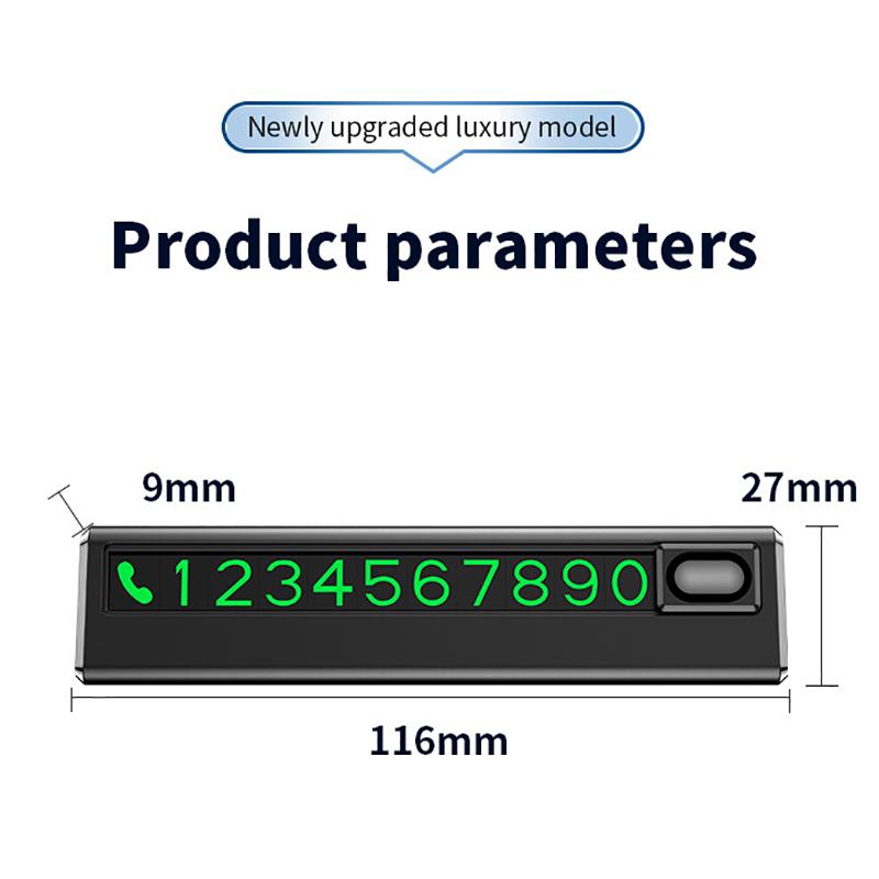 Beautiful And Simple Temporary Parking Number Plate,With 5 Sets Of Numbers, Economical And Practica 1Pc