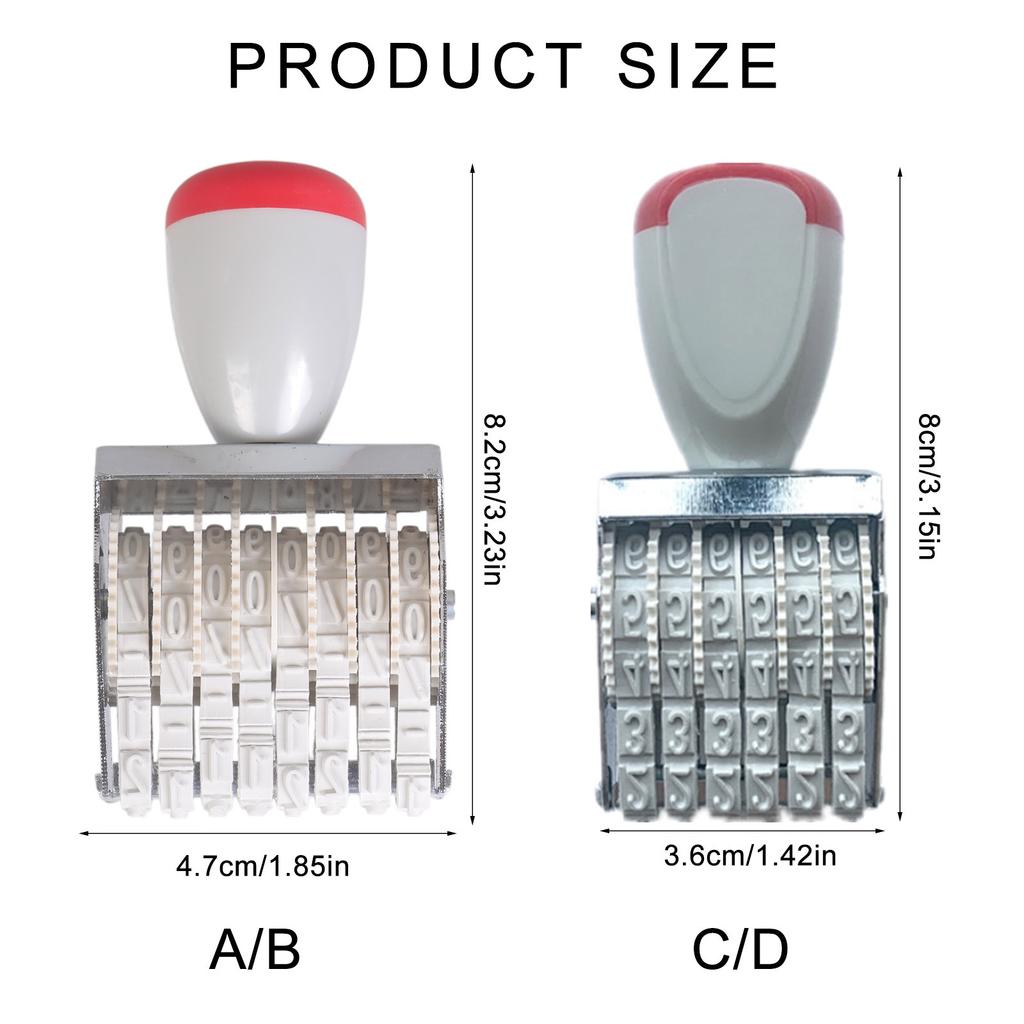 Gumové datumové razítko 6 číslic 8 číslic Gumové razítko Liniové datumové razítko Kancelářské razítko Rotační razítko pro Scrapbooking Balení Řemeslo