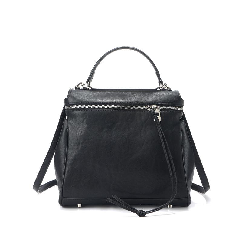 Cowhide lunch box backpack women's genuine leather portable shoulder schoolbag versatile fashion large capacity commuter backpack