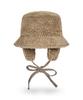 Bajal Safety Fin Sherpa Fur Flap Bucket Hat Taupe