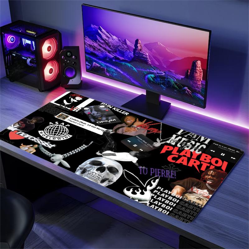 Playboi Carti Color Mouse Pad Large Gaming Table Cushion Non-slip Laptop Tablet Big Mousepad XXL Mat Mini PC Playmat With Lock edge