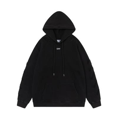 Heißer Verkauf der Saison Herbst Winter Neu OW Schwarz Weiß Porträt Ölgemälde Muster Hoodie Sweatshirt Unisex Lässig Hip Hop Lo