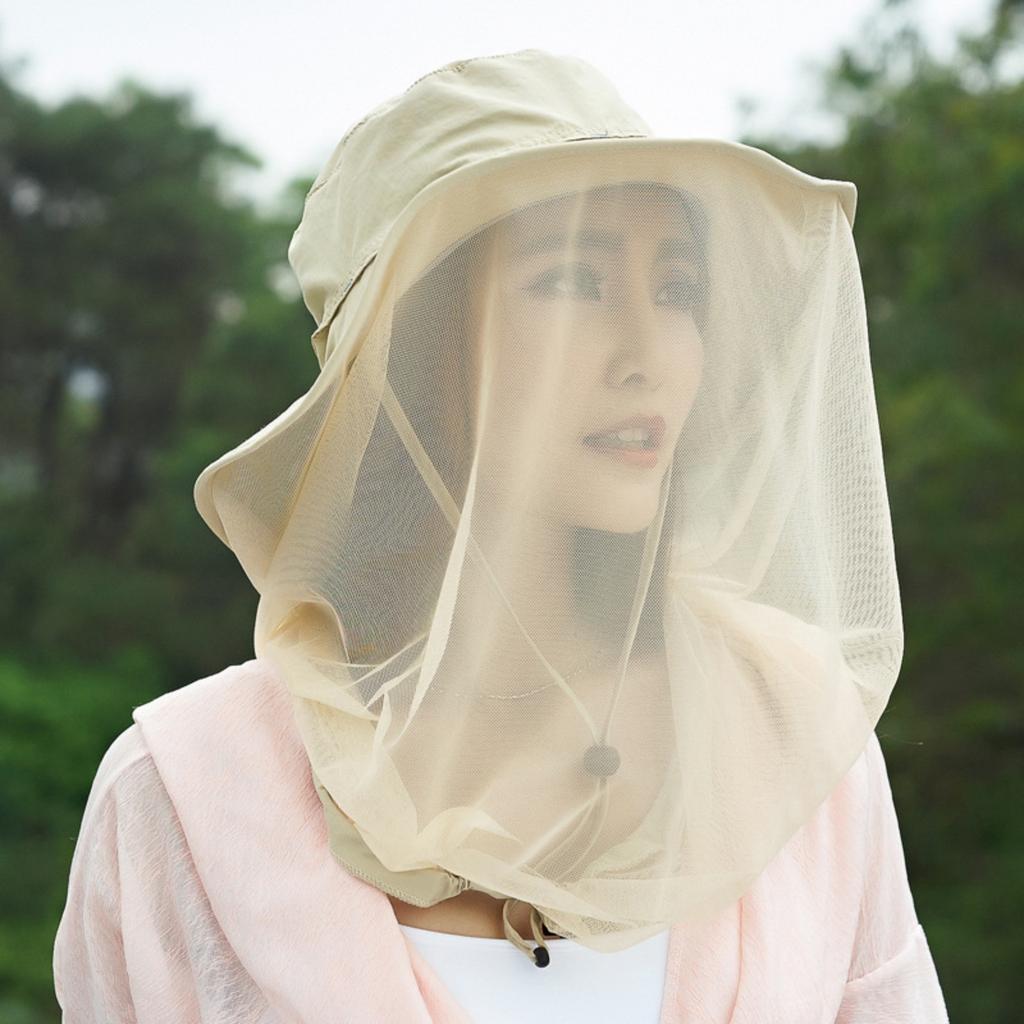 Mosquito Head Net Hat,Sun Hat With Veils Mesh Protections From Insect