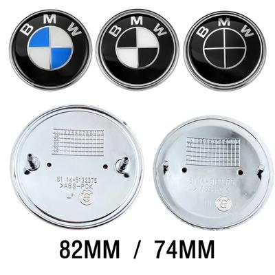 3D ABS 74mm 82mm Emblem Car Front Hood Badge Rear Logo For BMW E46 E39 E90 E91 E92 E60 E87 E30 E34 E36 G20 G30 Accessories