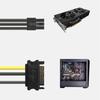 SATA15Pin To 8Pin Connectors Cable for Graphics Card Power Supply for Building, Upgrading or Repairing Computers