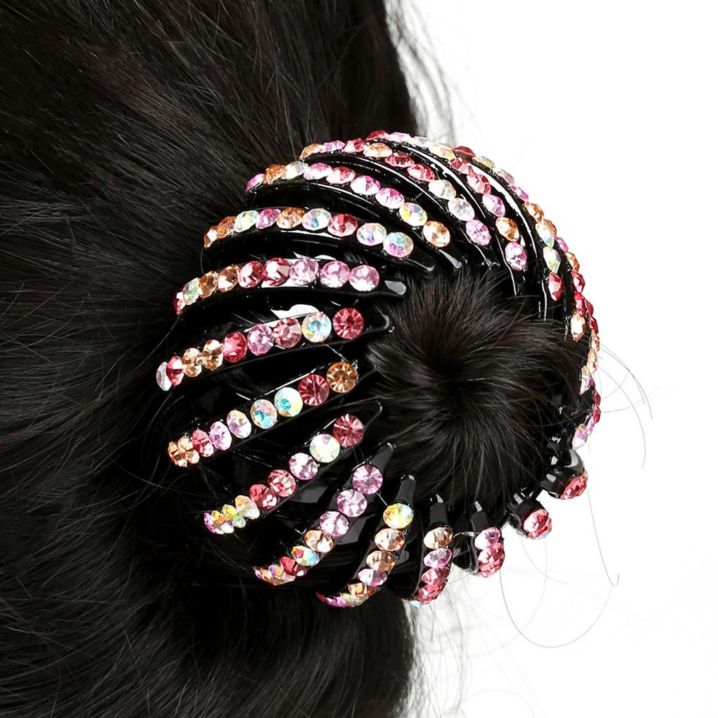 Damen Boldy Haaraccessoire (Rosa) Hochsteckfrisur Kubische Haarnadel