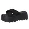 Fashion, comfortable, non-slip beach sandals, summer casual stepping on shit, muffin thick sole heightening, cross with cool slippers women