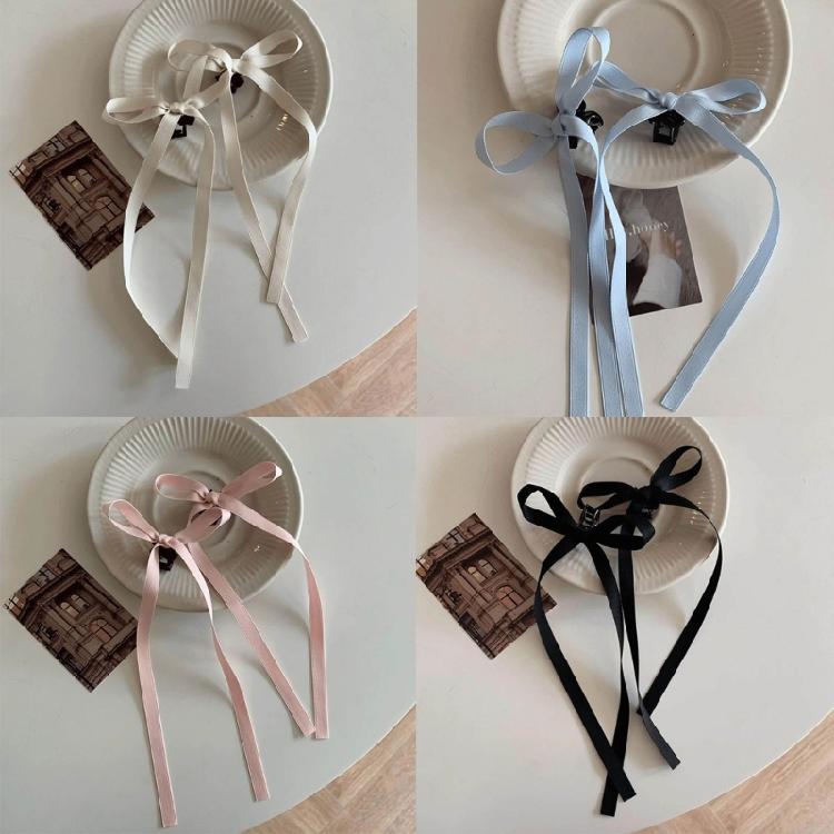 Bowknot Hairpin Ribbon Bow Hair Clip Cool Barrettes Decoration for Women Girls