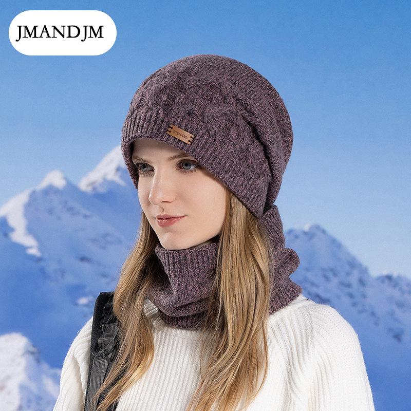 Зимняя шапка женская для верховой езды теплая защитная шапка из шерсти флисовый шарф — фото 7