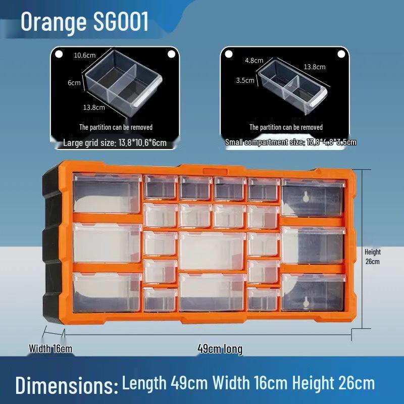 Plastic Drawer Parts Storage Box for LEGO and Tool Organization