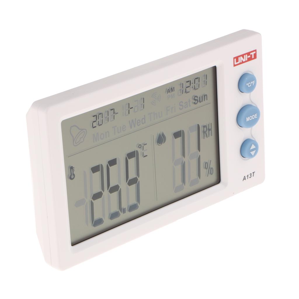 UNIT A13T Indoor Temperature Digital Alarm Clock Thermometer Hygrometer