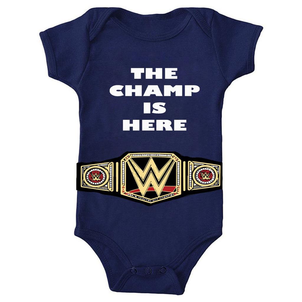 The Champ Is Here WWE Baby Creeper/Bodysuits With Black Belt The Champ Is Here WWE Baby Creeper/Bodysuits With Black Belt