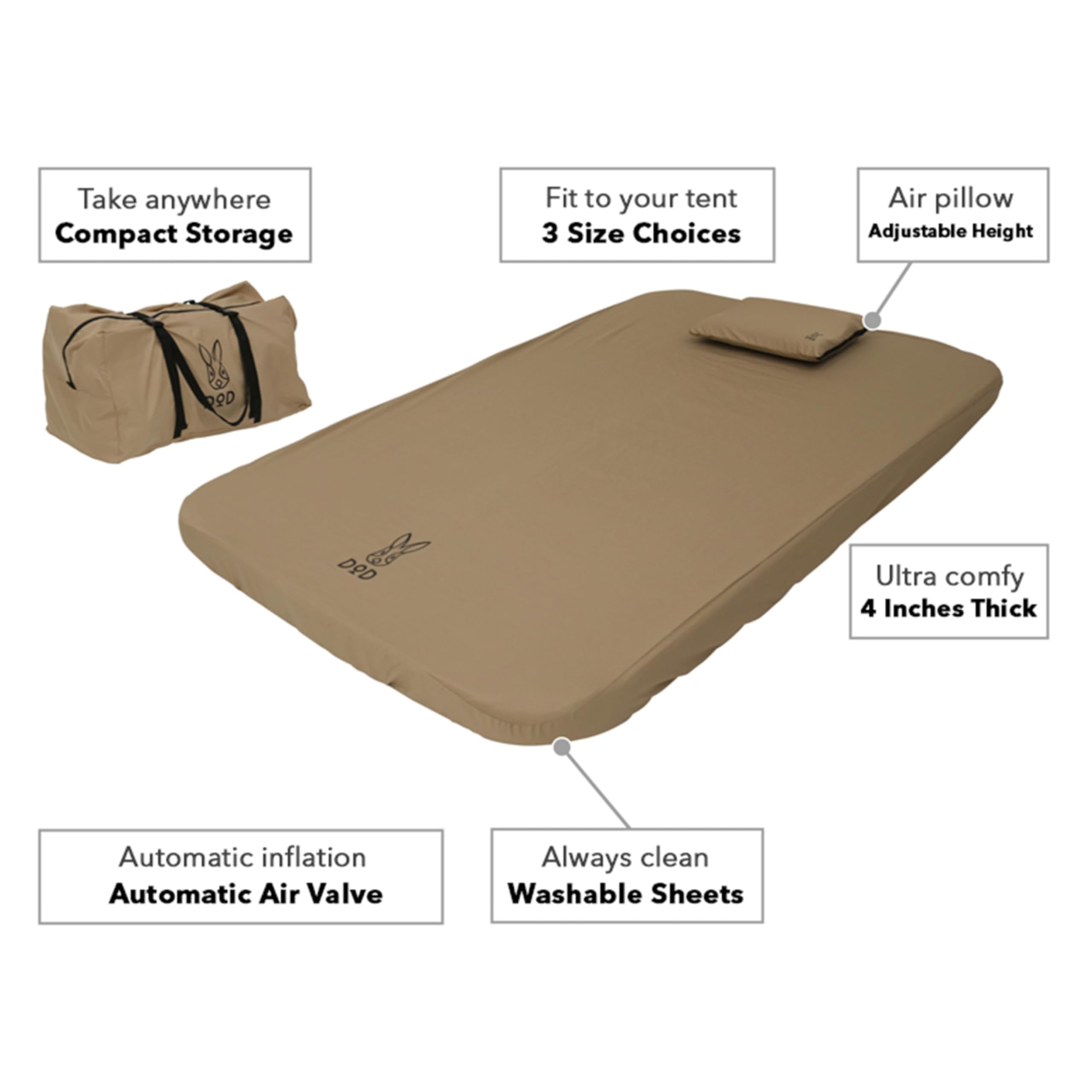 DOD SOTONE NO KIWAMI M 10センチ DOD Sotone no Kiwami M Camping Mat Thickness 10cm [Extreme