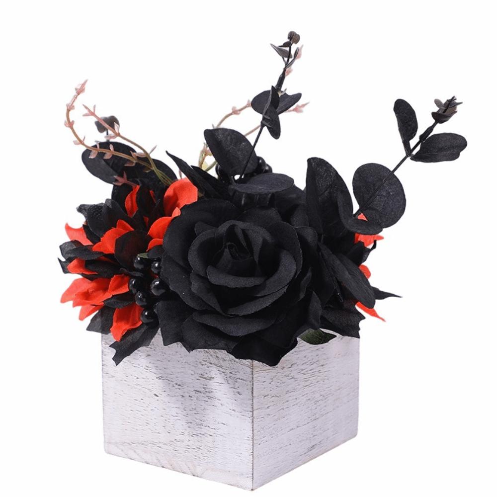 

Real Touch Artificial Phalaenopsis Beautiful Black Simulated Rose Photography Props Style 2