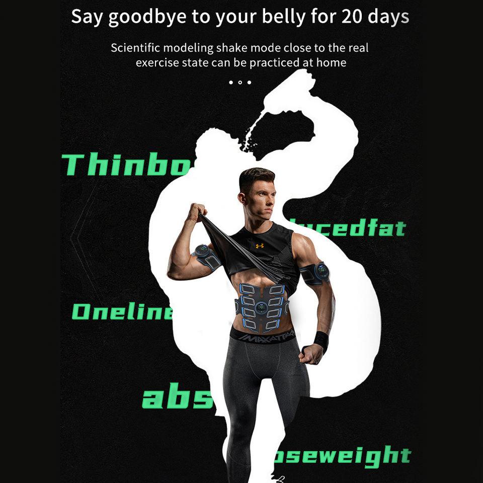 EMS Abdominal Trainer Portable Electronic Muscle Stimulator for Toning Abs Back Body Fitness Equipment